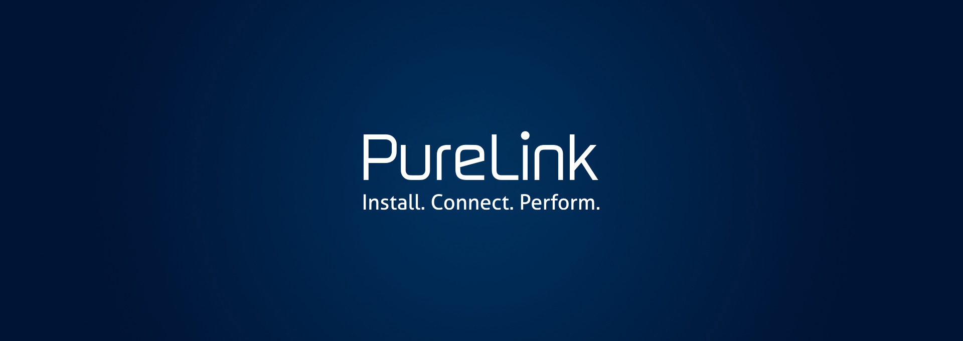 blauer Headerbanner mit weißem PureLink Logo